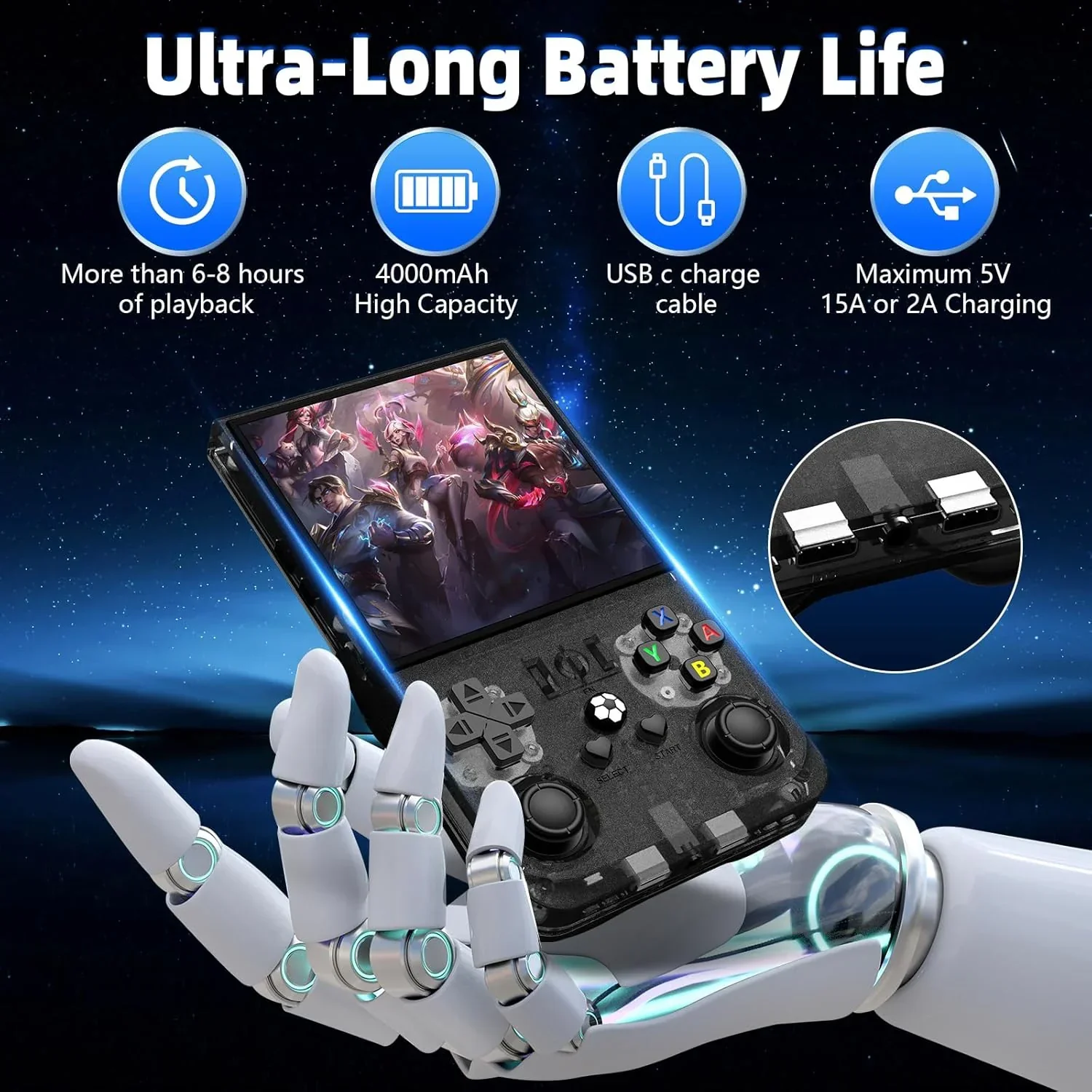 R36MAX Retro Handheld Video Game Console - Image 4