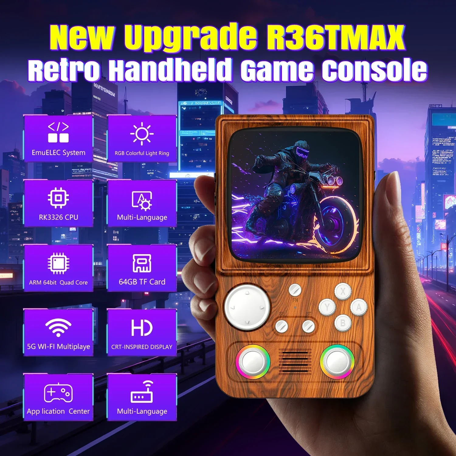 R36T MAX Retro Handheld Video Game Console - Image 2